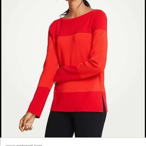 Ann Taylor Red/Orange sweater